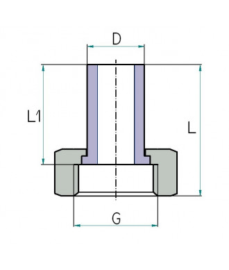 На фото Hi-Therm PP-R plastic connector with union nut